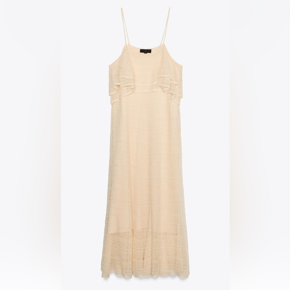 POINTELLE KNIT RUFFLE DRESS - Picture 6 of 10